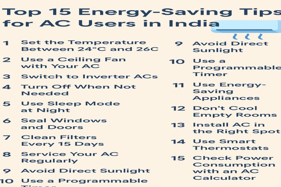 Top 15 Energy-Saving Tips for AC Users in India